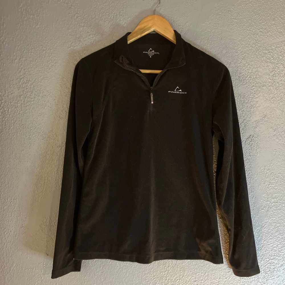 PARADOX women’s 3/4 zip up sweater black size Small